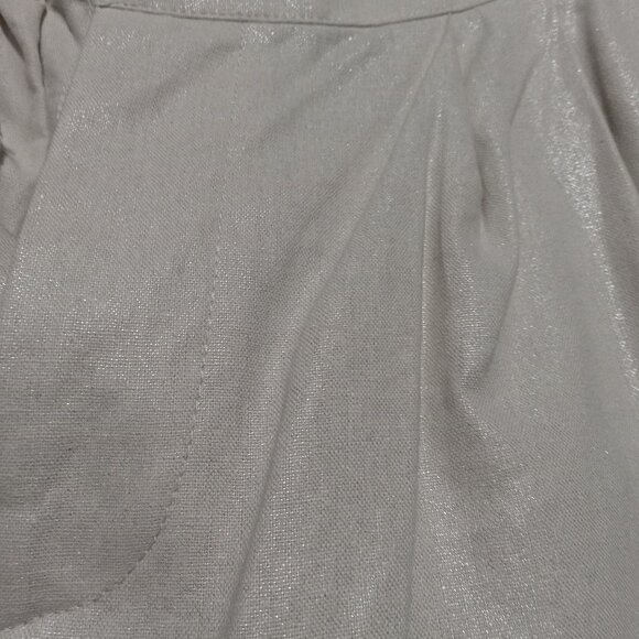 Jason Wu 2-PC Crop Top PantSuit (L) TAN w/gold flecks shines NWT - Picture 5 of 15